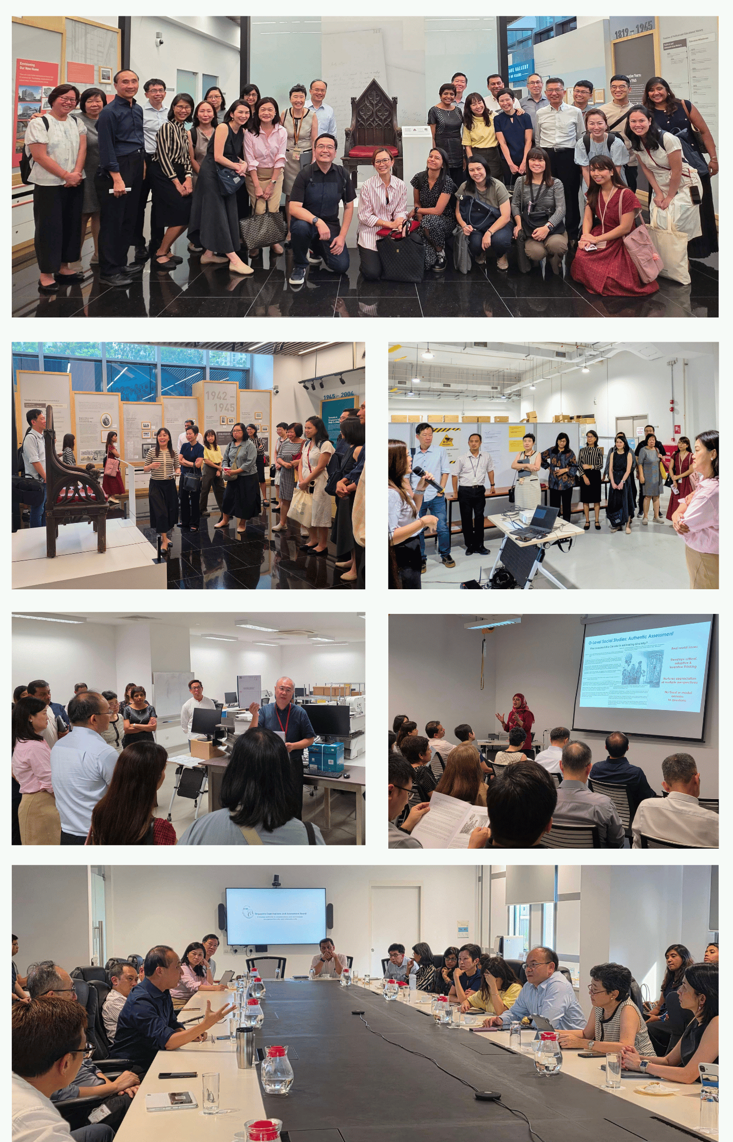 collage of photos of MOE Schools Division visit